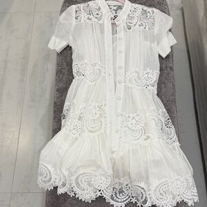 Zimmermann Size 0 Elegant White Lace Dress